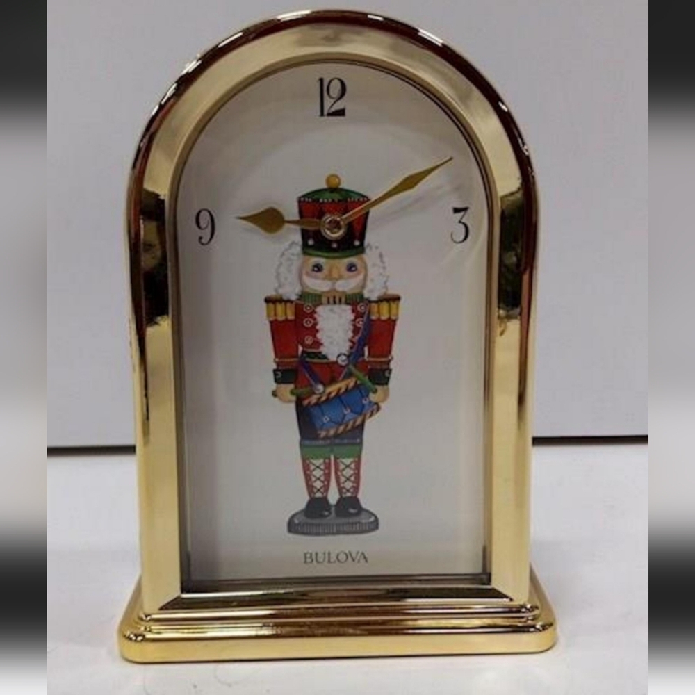 Bulova #6546 Nutcracker Clock Vintage Sangtai Musical Christmas Timekeeper